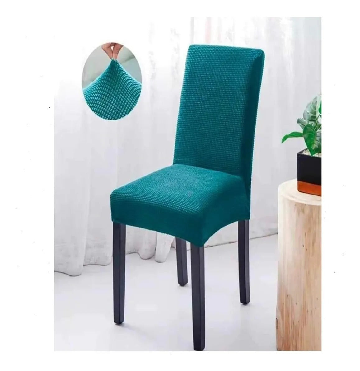 Pack X6 Fundas Cubre Silla Cuadrille Elasticada Para Comedor