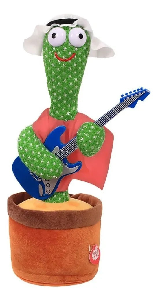 Cactus Bailarín Musical Repetidor Recargable Voz Interactivo Verde