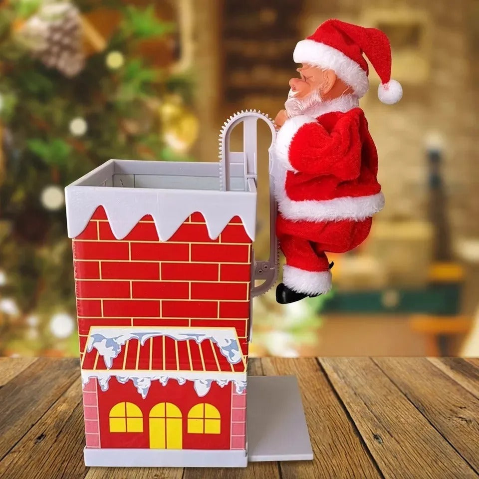 Viejito Pascuero Escala Chimeneas Navidad De Decoración Viejito Pascuero