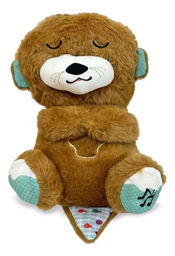 Peluches Nutria Relajante Respira Luz Música Para Apego Bebes