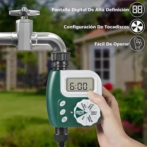 Temporizador De Agua Automático Para Riego Verde Musgo