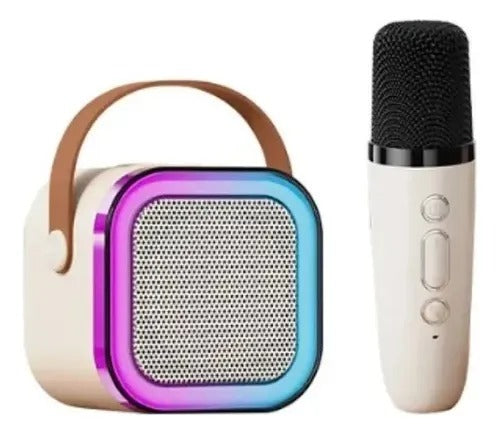 Mini Parlante Con Microfono Efectos De Sonidos Luz Led