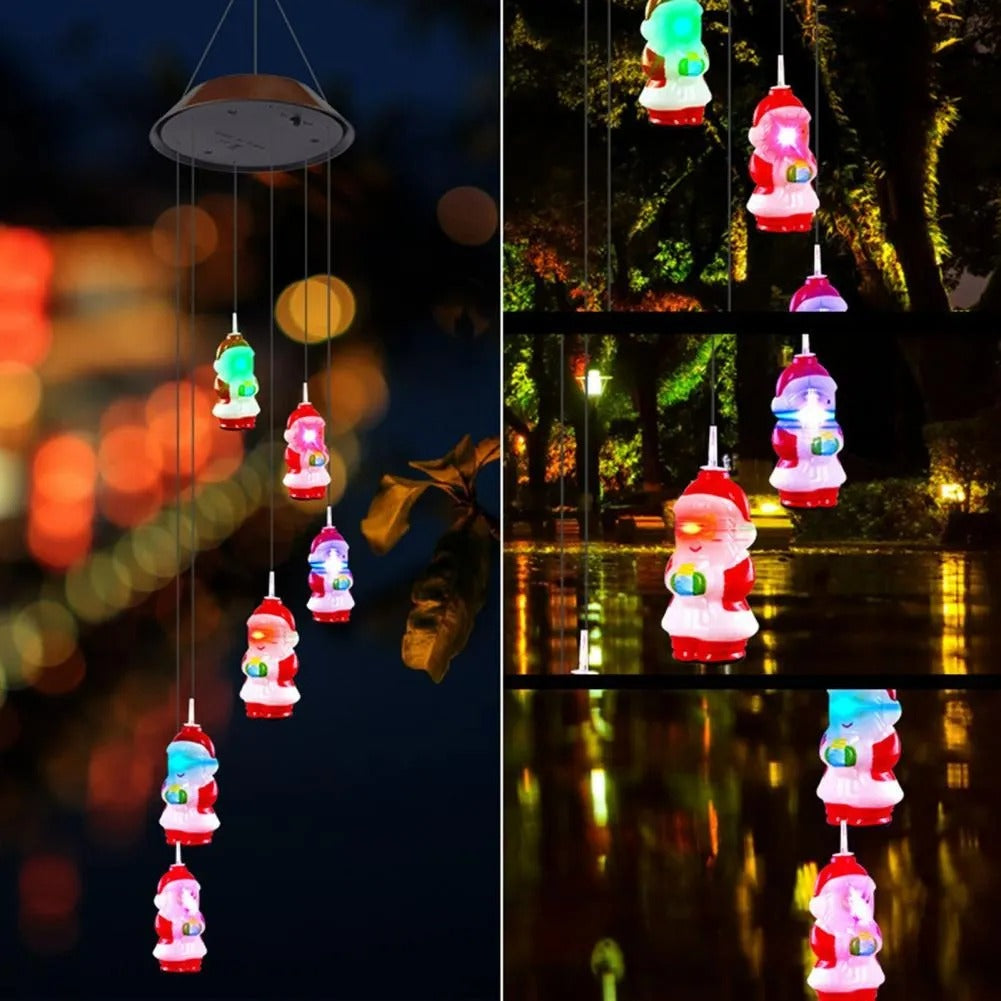 Papa Noel De Viento Luz Led Solar Colgante Variedad Diseños
