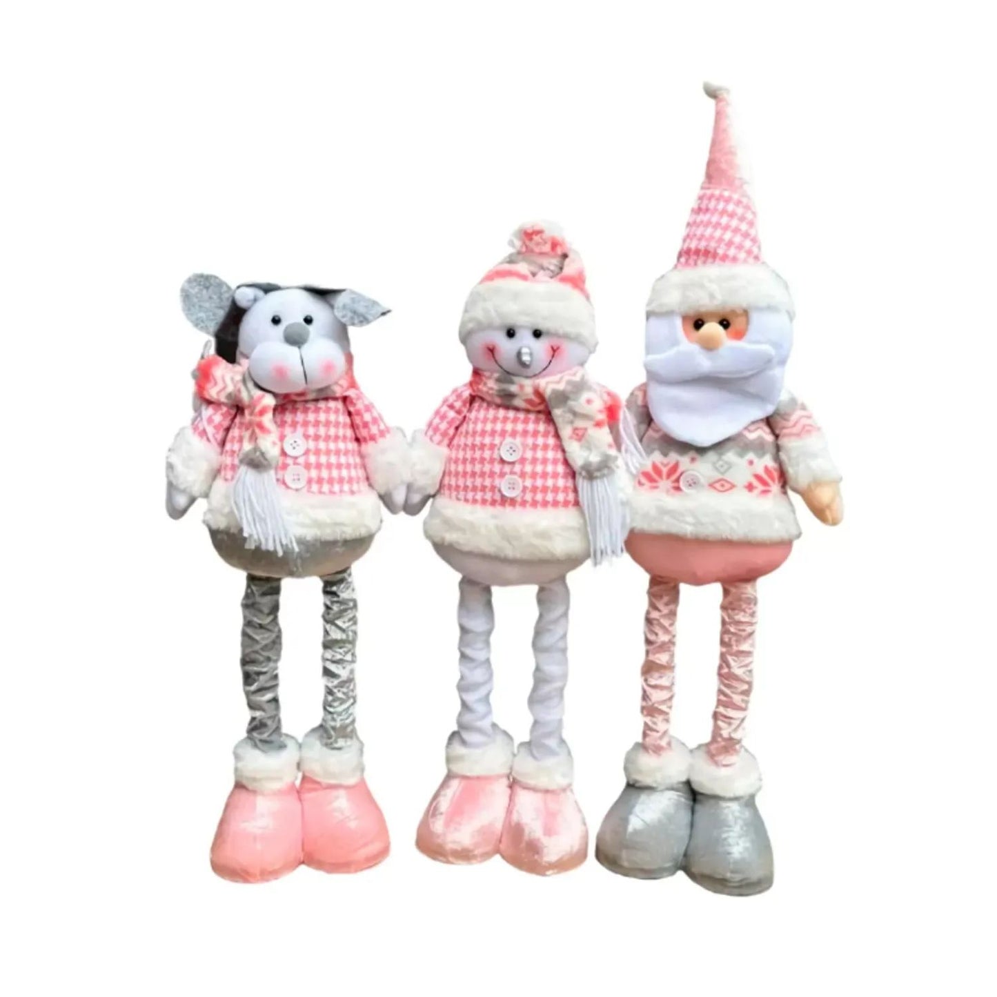 Pack 3 Monos Patas Larga Pascuero Reno Mono Nieve Muñecos Navidad