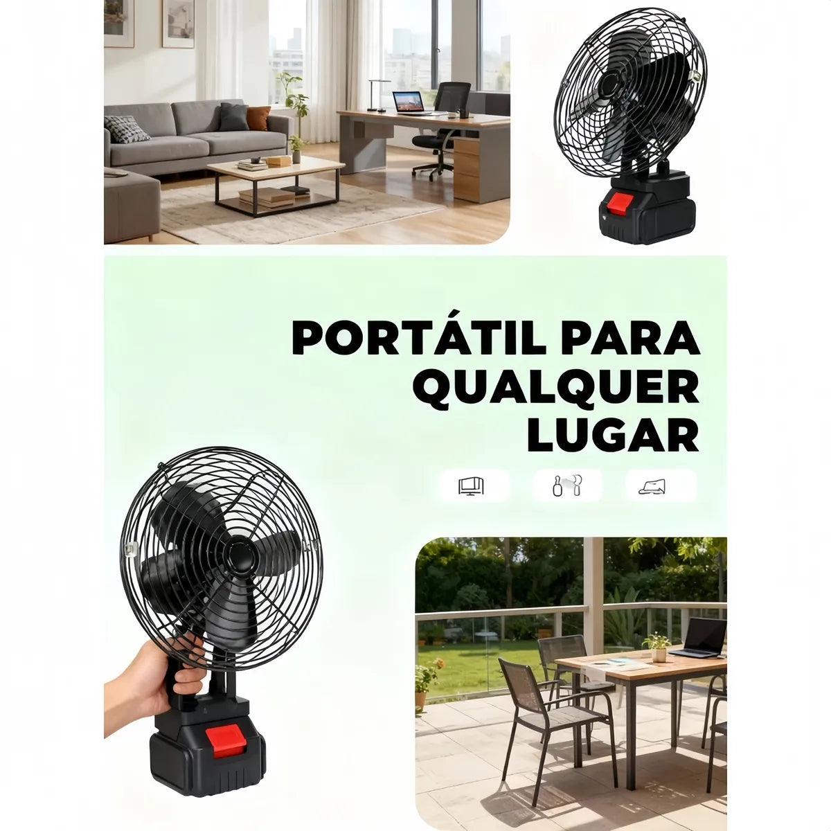 Ventilador Portátil Recargable - Batería 48v RS2942