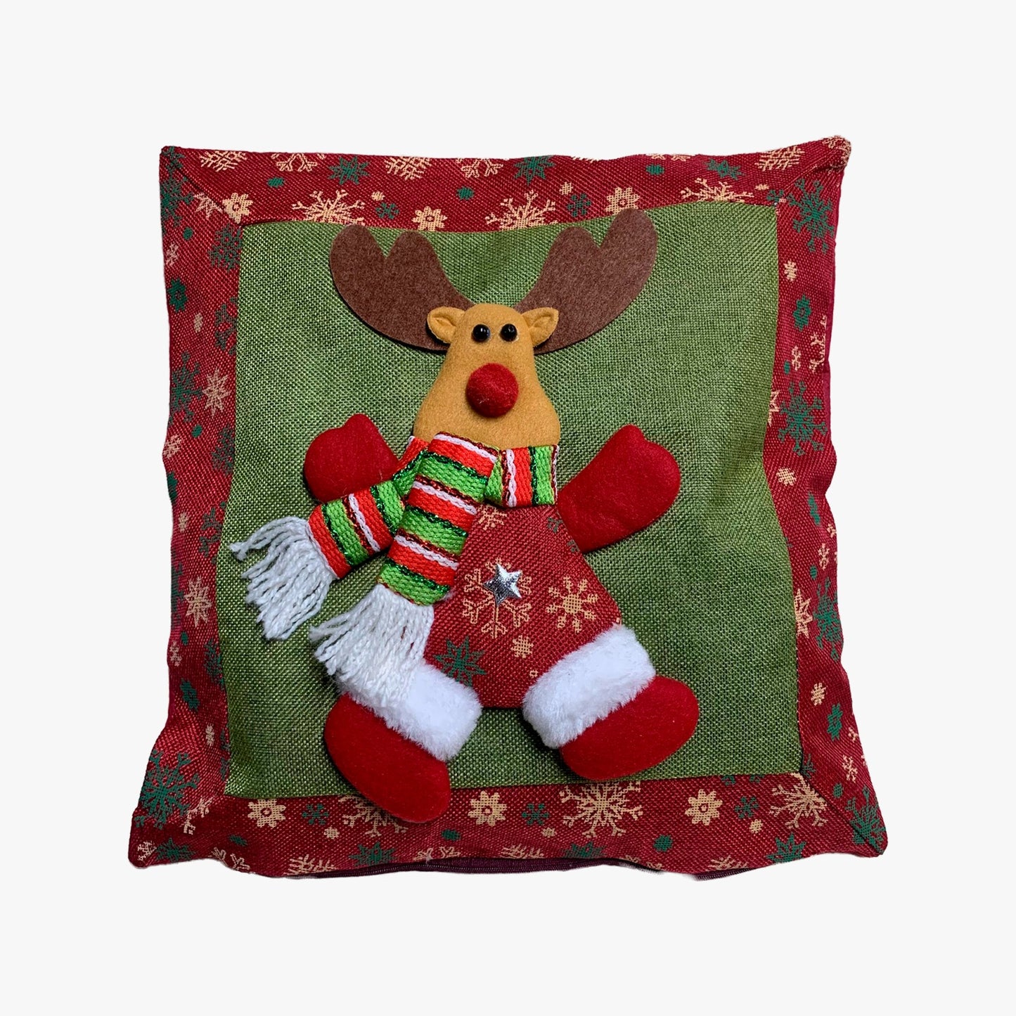 Funda Para Cojin Diseño Navideño Relieve 3d Funda Navideña