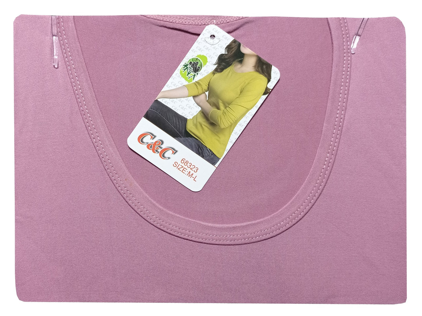 Camiseta Bambú Mujer Manga Larga Cuello Redondo 1 Unidad