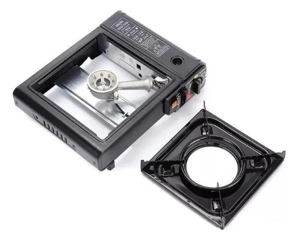 Estufa de camping a gas Aorlis AO-78346 portátil color negro incluye maletín
