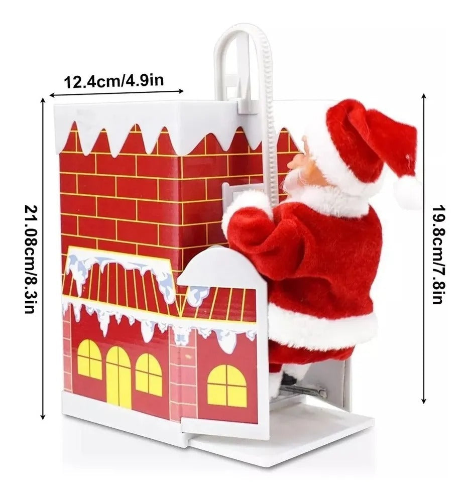 Viejito Pascuero Escala Chimeneas Navidad De Decoración Viejito Pascuero