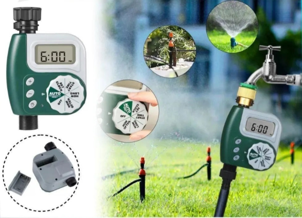 Temporizador De Agua Automático Para Riego Verde Musgo