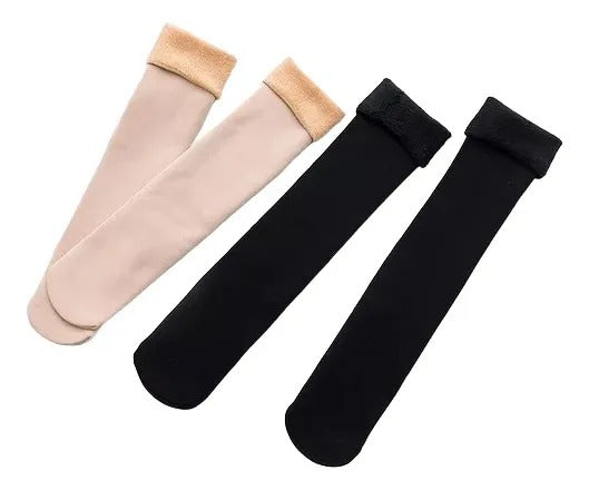 12 Pares De Calcetines Térmico Mujer Polar Invisible Colores