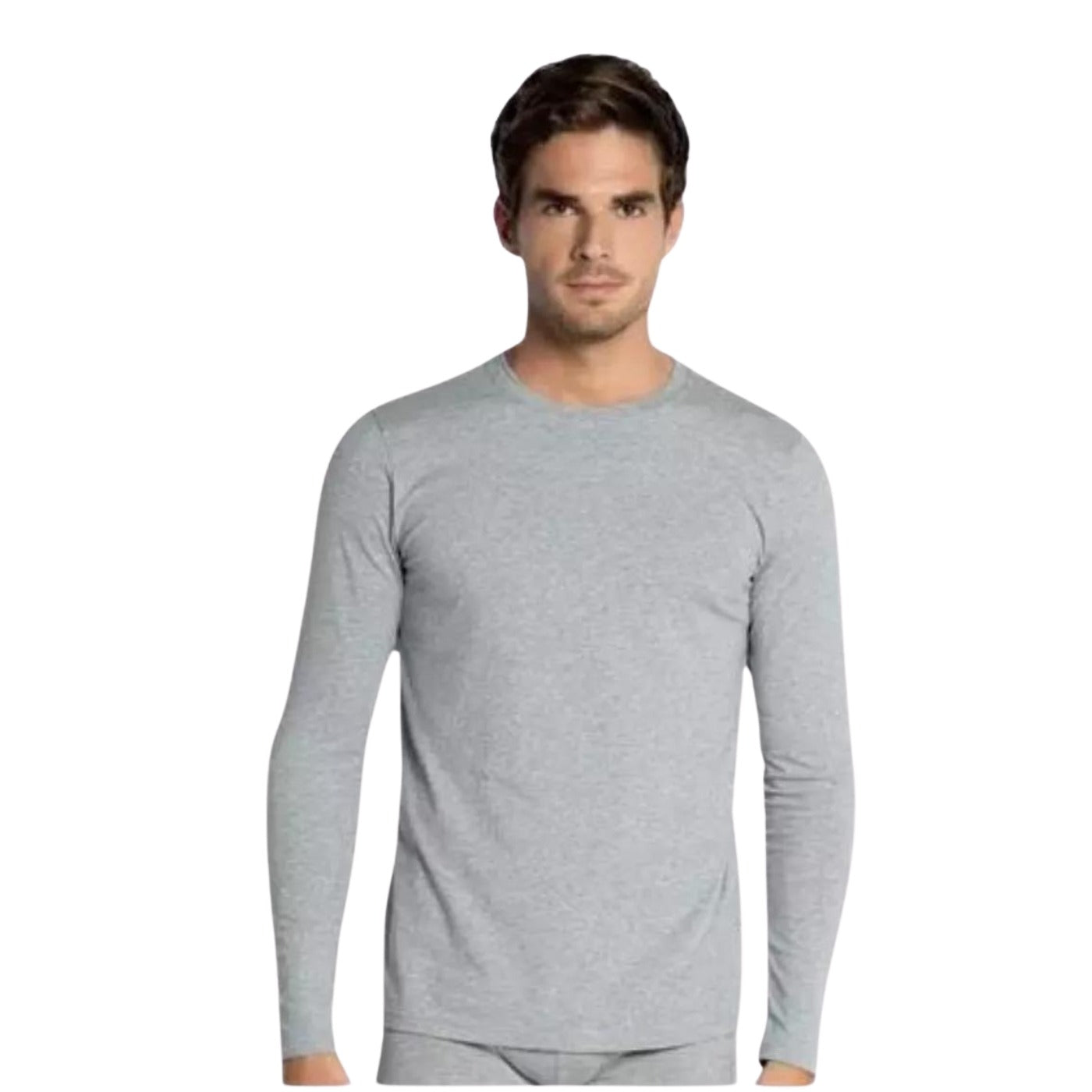 Camiseta Polar Para Hombre Manga Larga Cuello Redondo