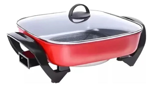 Sartén Olla Eléctrica Multifuncional 1500w Rojo 50hz