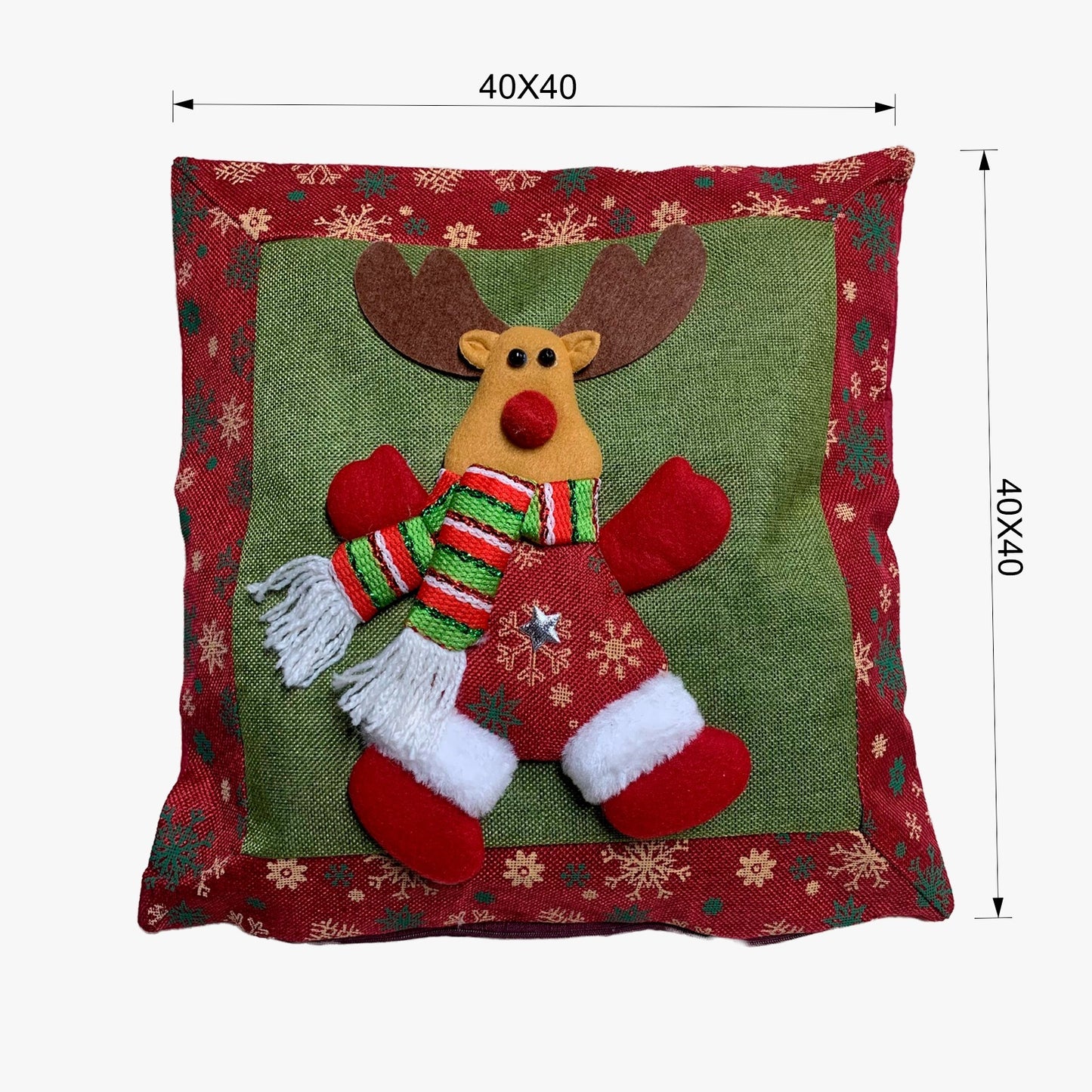 Funda Para Cojin Diseño Navideño Relieve 3d Funda Navideña