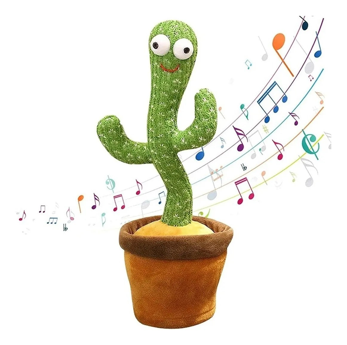 Cactus Bailarín Musical Repetidor Recargable Voz Interactivo Verde