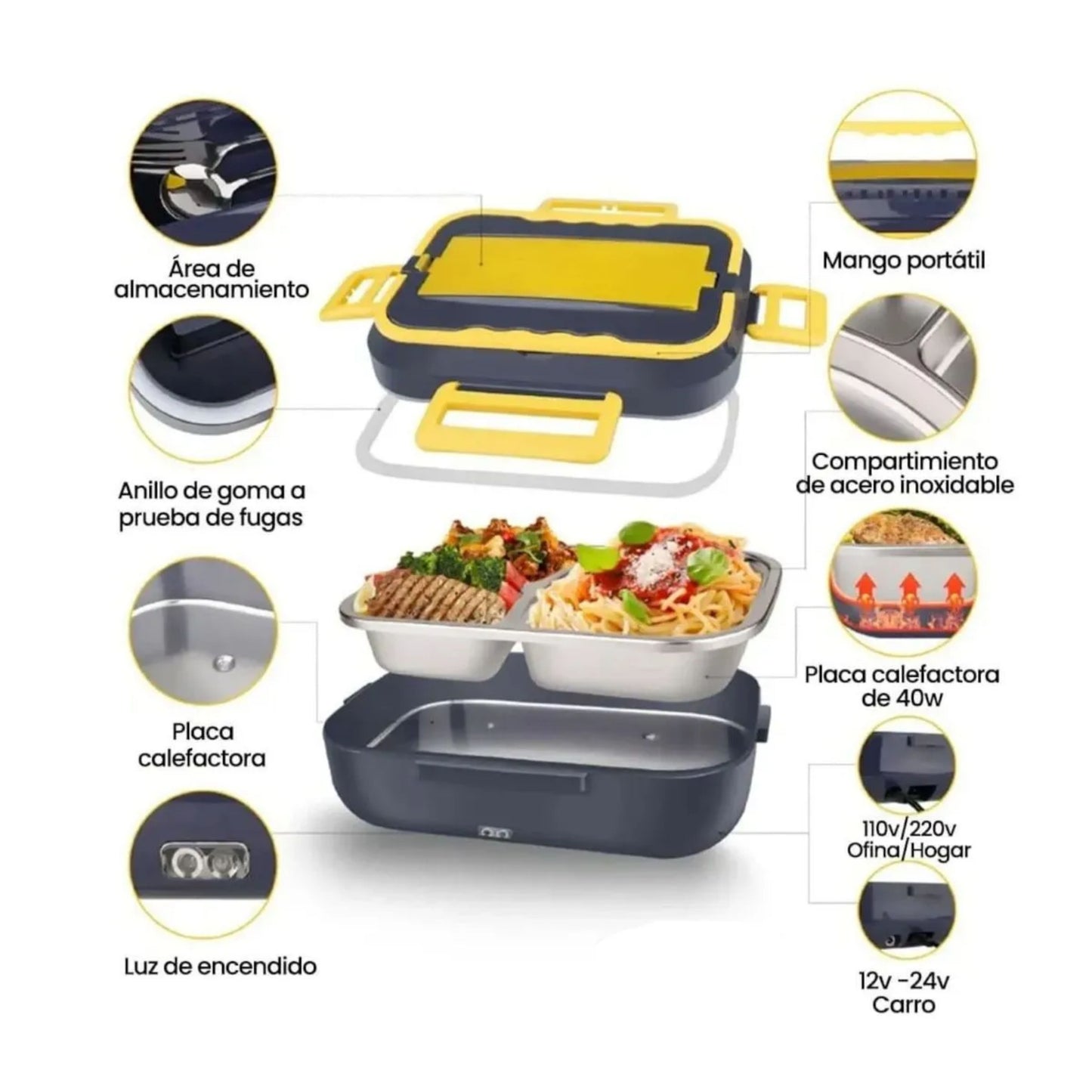 Lonchera Eléctrica Portátil 1.5L SA38