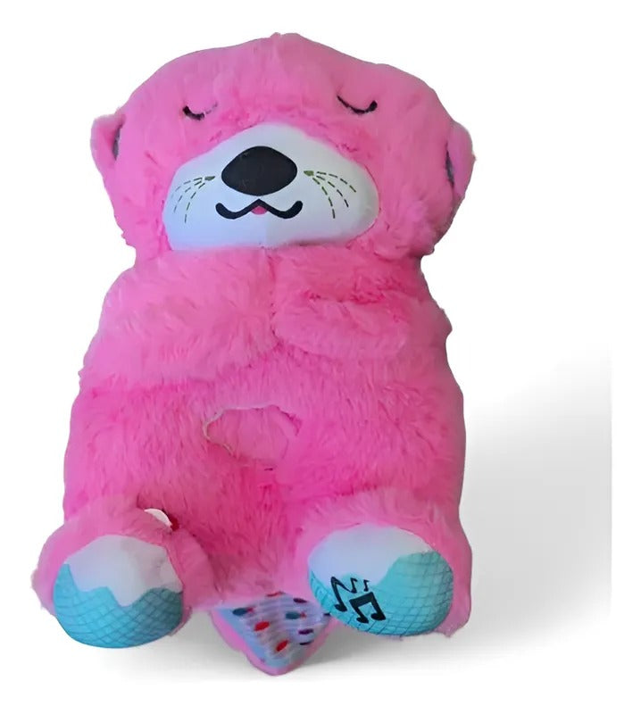 Peluches Nutria Relajante Respira Luz Música Para Apego Bebes