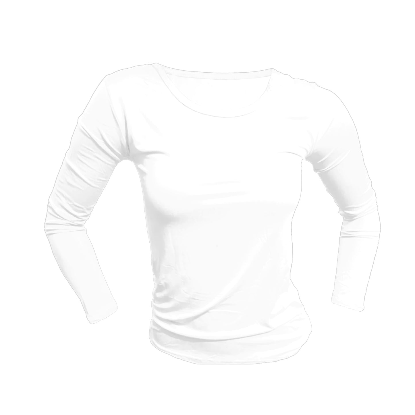 Camiseta Bambú Mujer Manga Larga Cuello Redondo 1 Unidad