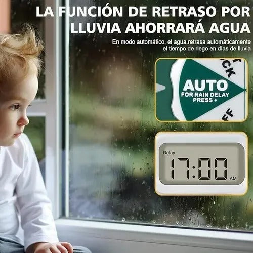 Temporizador De Agua Automático Para Riego Verde Musgo