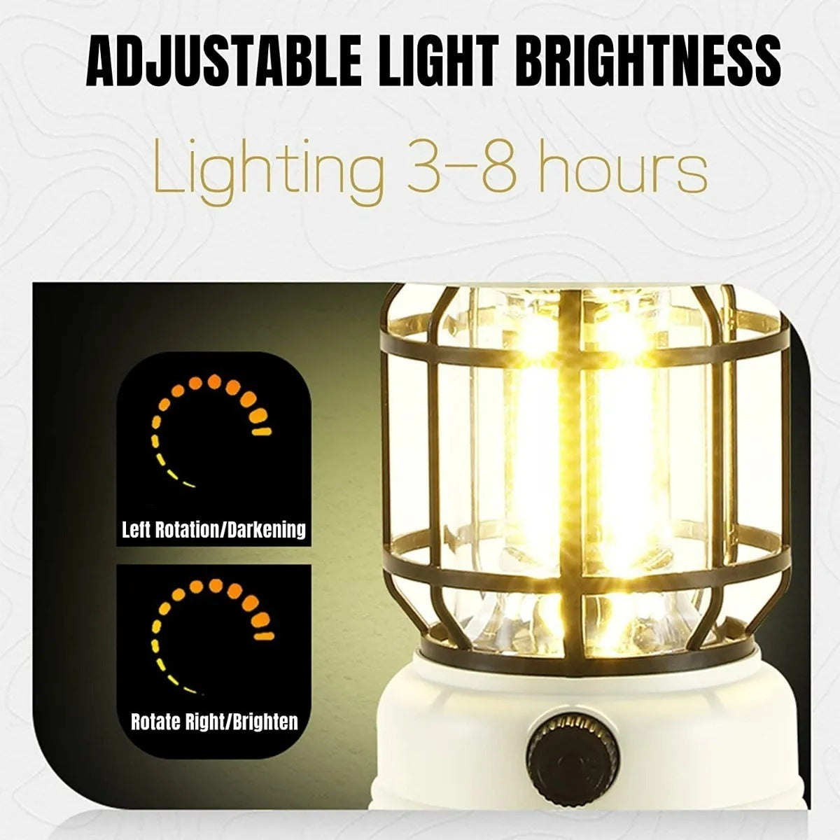 Lampara Led Camping Vintage Retro Recargable USB