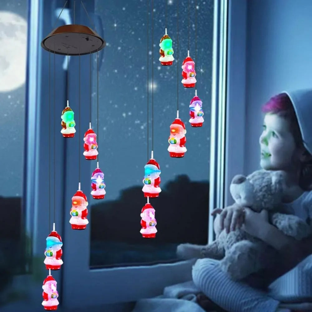 Papa Noel De Viento Luz Led Solar Colgante Variedad Diseños