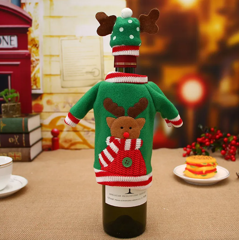 x1 Funda De Suéter De Navidad Para Botella De Vino 232005