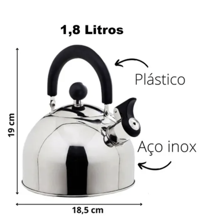 Tetera Silbante De Acero Inoxidable