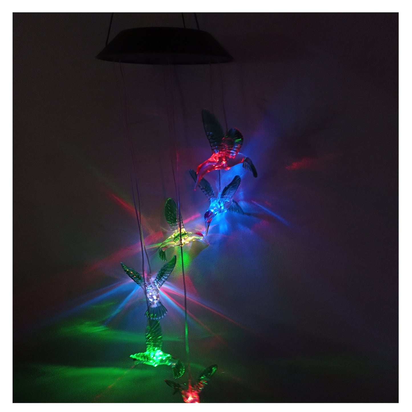 Carillón De Viento Luz Led Solar Colgante Variedad Diseños