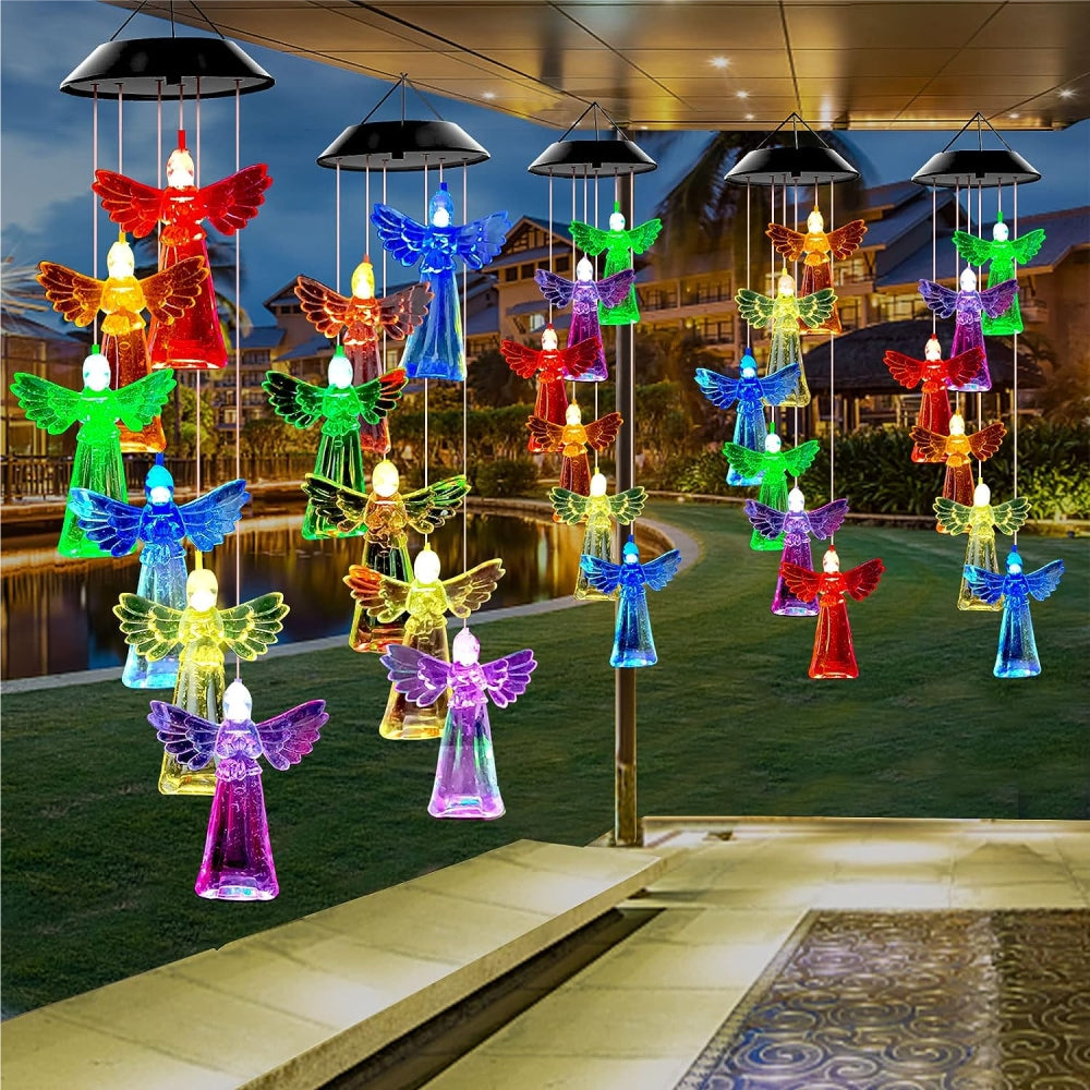 Angel De Viento Luz Led Solar Colgante Variedad Diseños