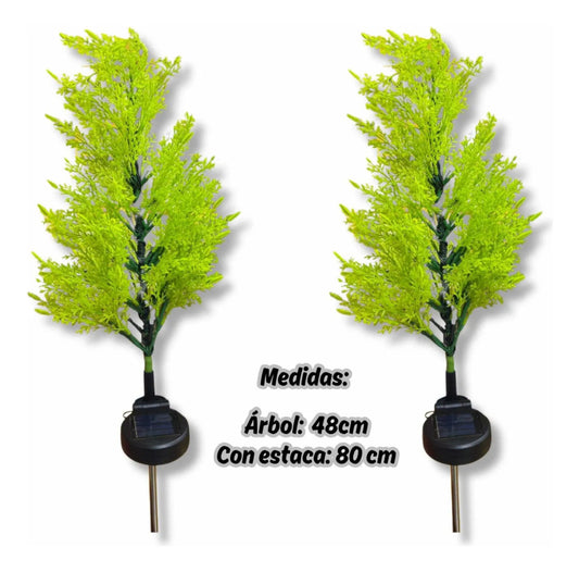 Pack 2 Luces LED Solares Decorativas para Jardín – Diseño Pino