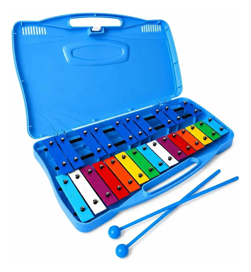 Metalófono Cromático de 25 Notas – Instrumento Musical Didáctico, Variedad de Colores
