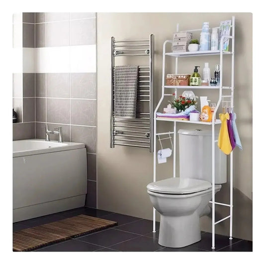 Estante Mueble Organizador Baño 3 Niveles Repisa Blanco