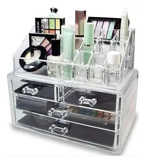 Organizador Acrilico Cosmeticos Maquillaje Joyas Espejo