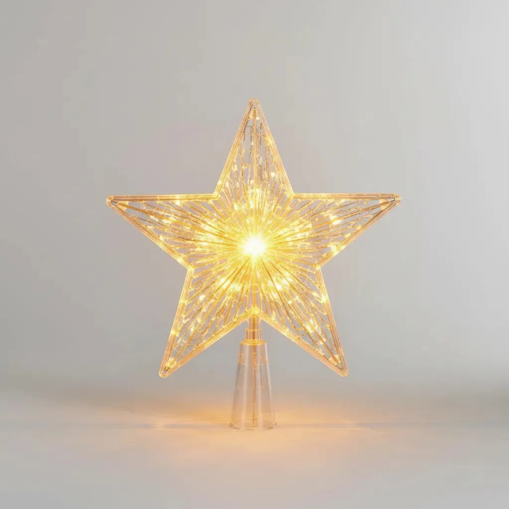 Estrellas Led 15cm y 21cm Para Árbol De Navidad Luces Led a Pilas Aa