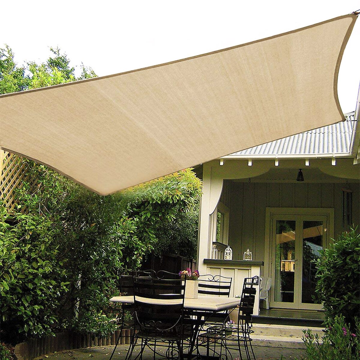 Lona Toldo Sombra 3.5x3.5x3.5 mts Malla HDPE Anti Uv Triangular