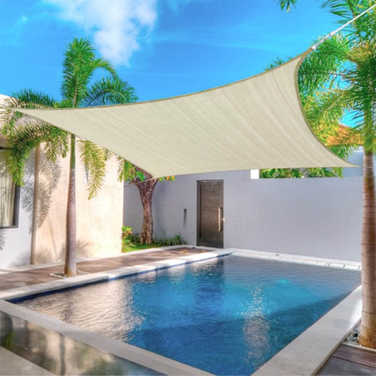 Lona Toldo Sombra 3.5x3.5x3.5 mts Malla HDPE Anti Uv Triangular