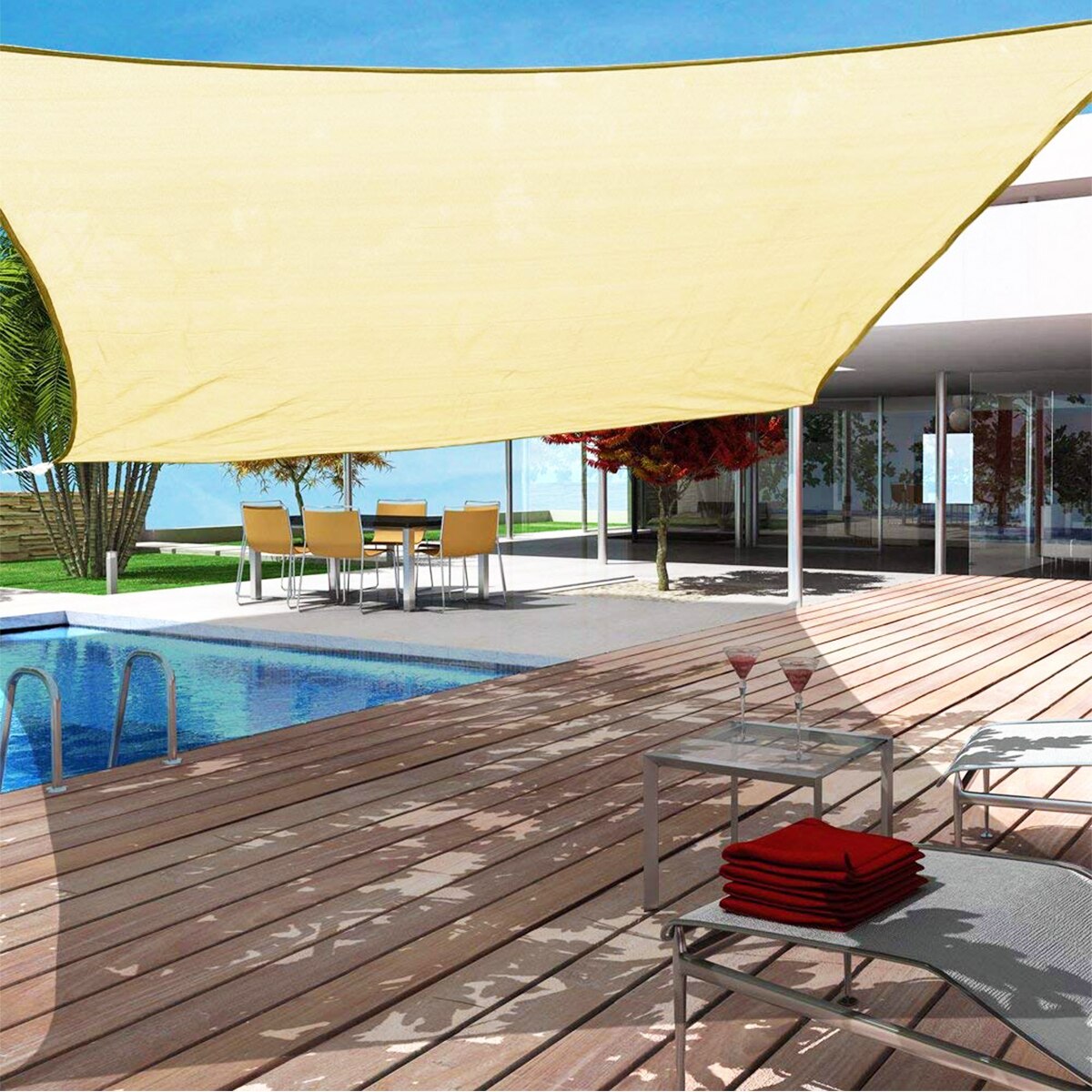 Lona Toldo Sombra 3.5x3.5x3.5 mts Malla HDPE Anti Uv Triangular