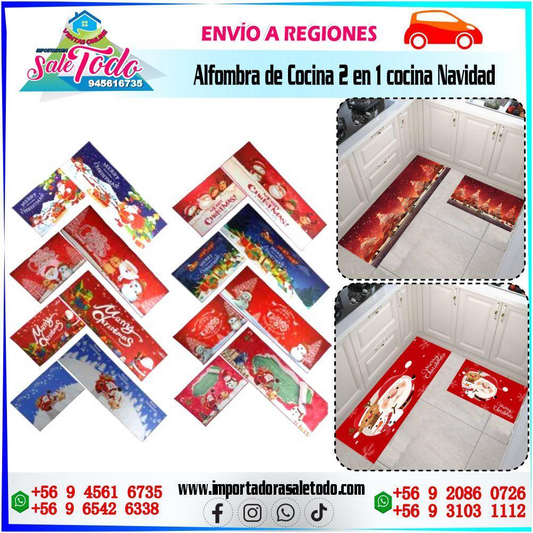 Alfombra de Cocina 2 en 1 cocina Navidad | BC22816