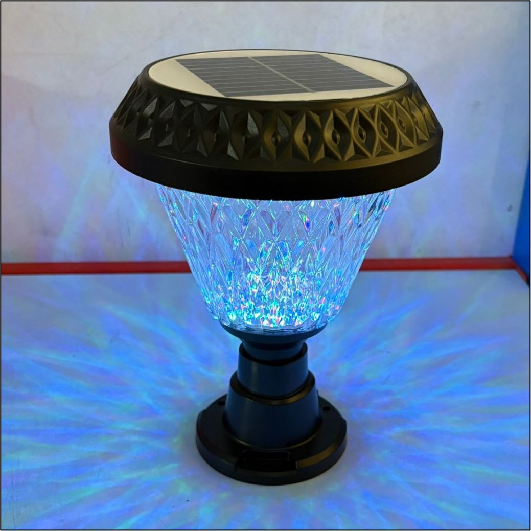 Foco Farol Solar Decorativo RGB + Control ELE078