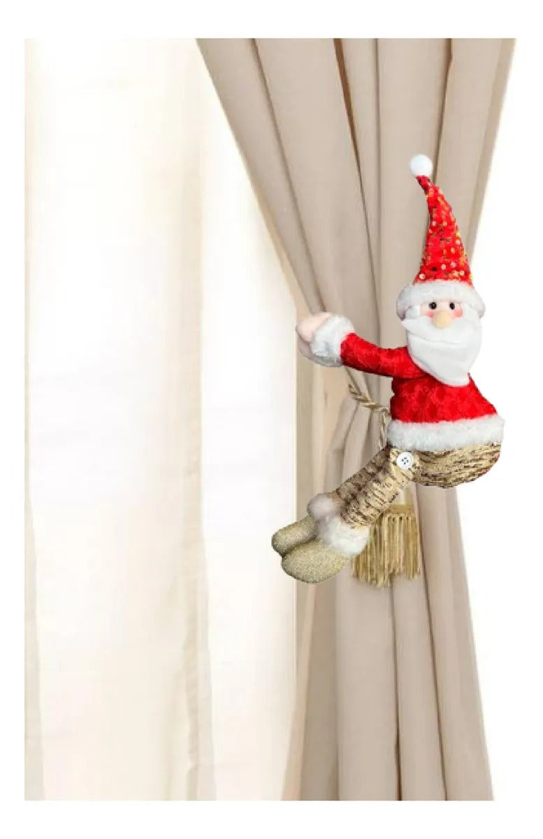 X2 Hebilla De Cortina Toma Cortina Navidad 10x45cms