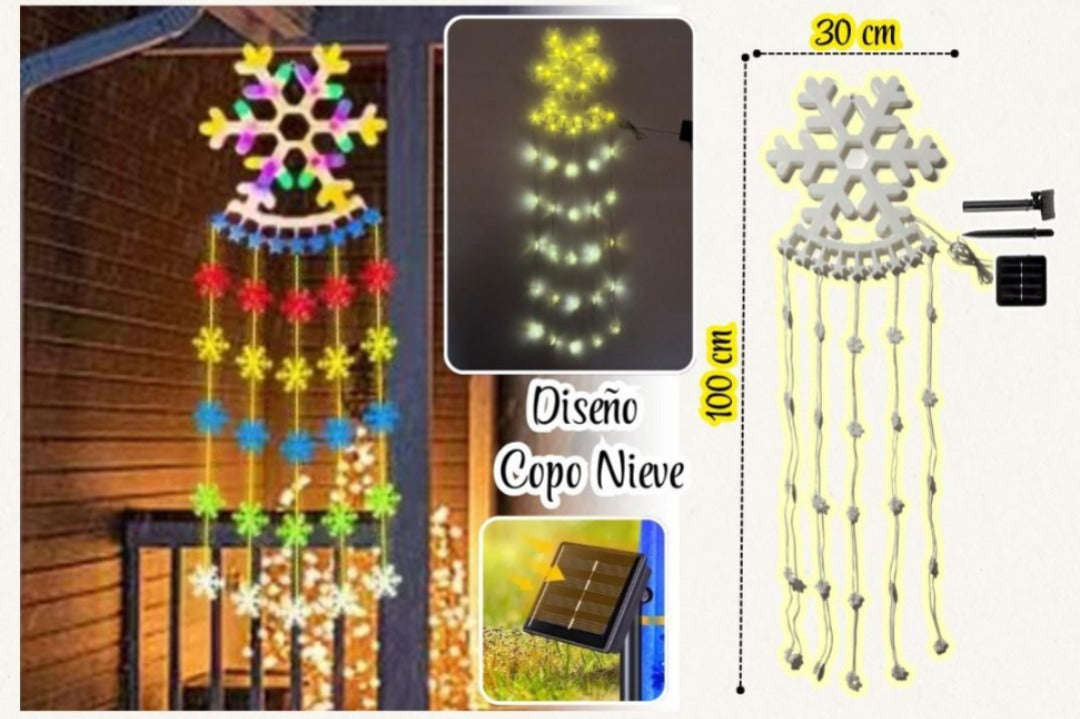 Colgante Navideño Solar Diferentes modelos Árbol, nieve y campana