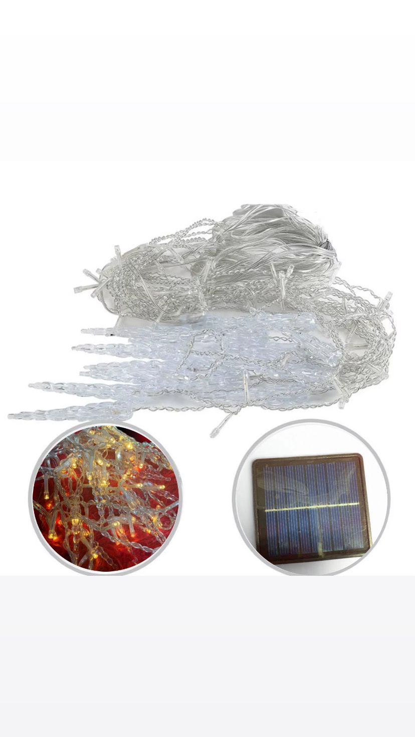 Luces navideñas Cascada Solar 3M En Forma De Hielo