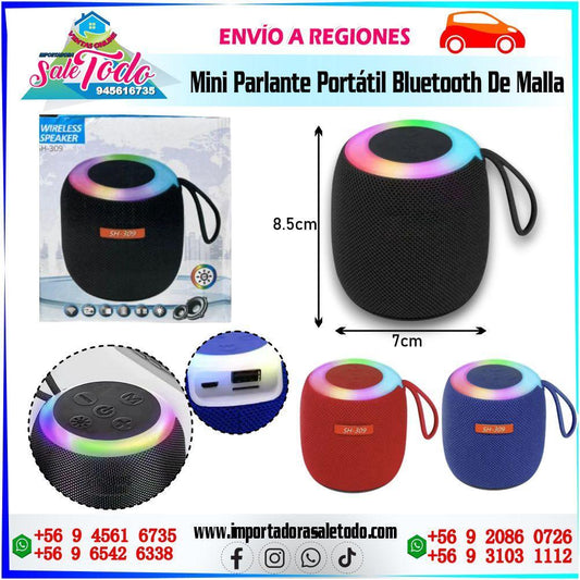 Mini Parlante Portátil Bluetooth De Malla - Colores Surtidos - XF36