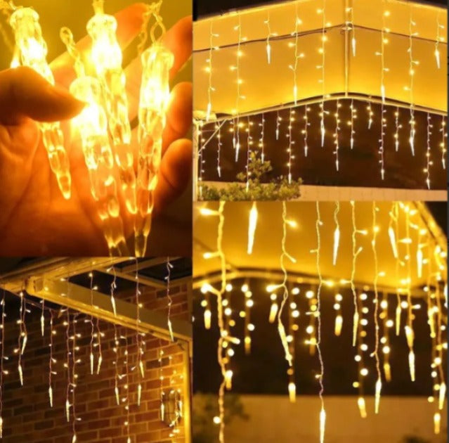 Luces navideñas Cascada Solar 3M En Forma De Hielo