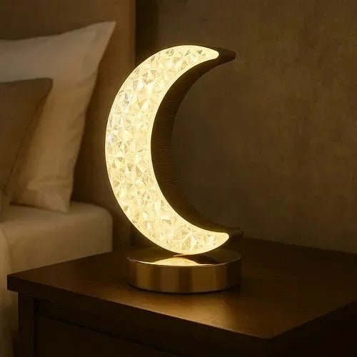 Lámparas Escritorio Led Luz Noche Corazon,  Luna y Estrella Lámparas Decorativa Oro Rosa