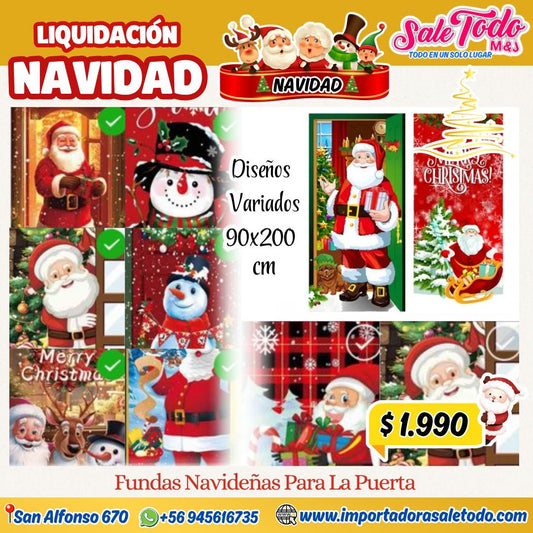 Fundas Navideñas Para La Puerta CS01 Diseño SURTIDOS🥇