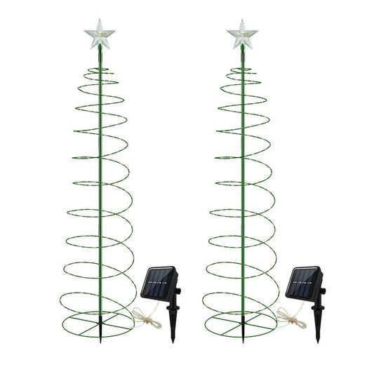 Estaca De Árbol Solar De Navidad En Espiral | C8098
