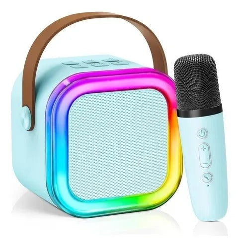 Mini Parlante Con Microfono Efectos De Sonidos Luz Led