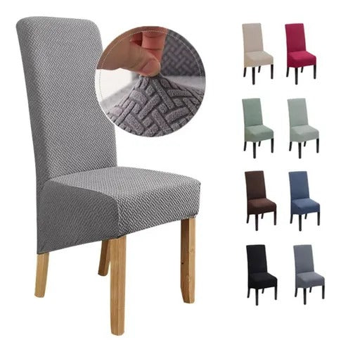 Pack X6 Fundas Cubre Silla Cuadrille Elasticada Para Comedor