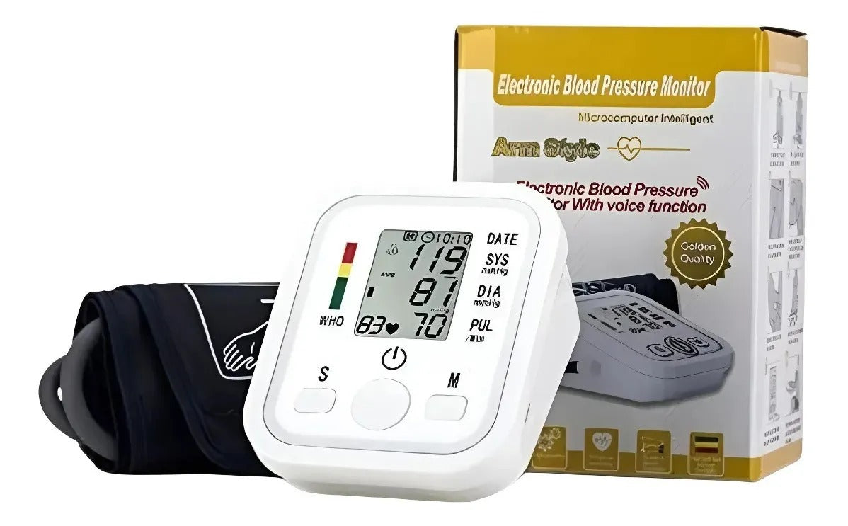 Tensiómetro Monitor Presión Arterial Para Brazo Blanco